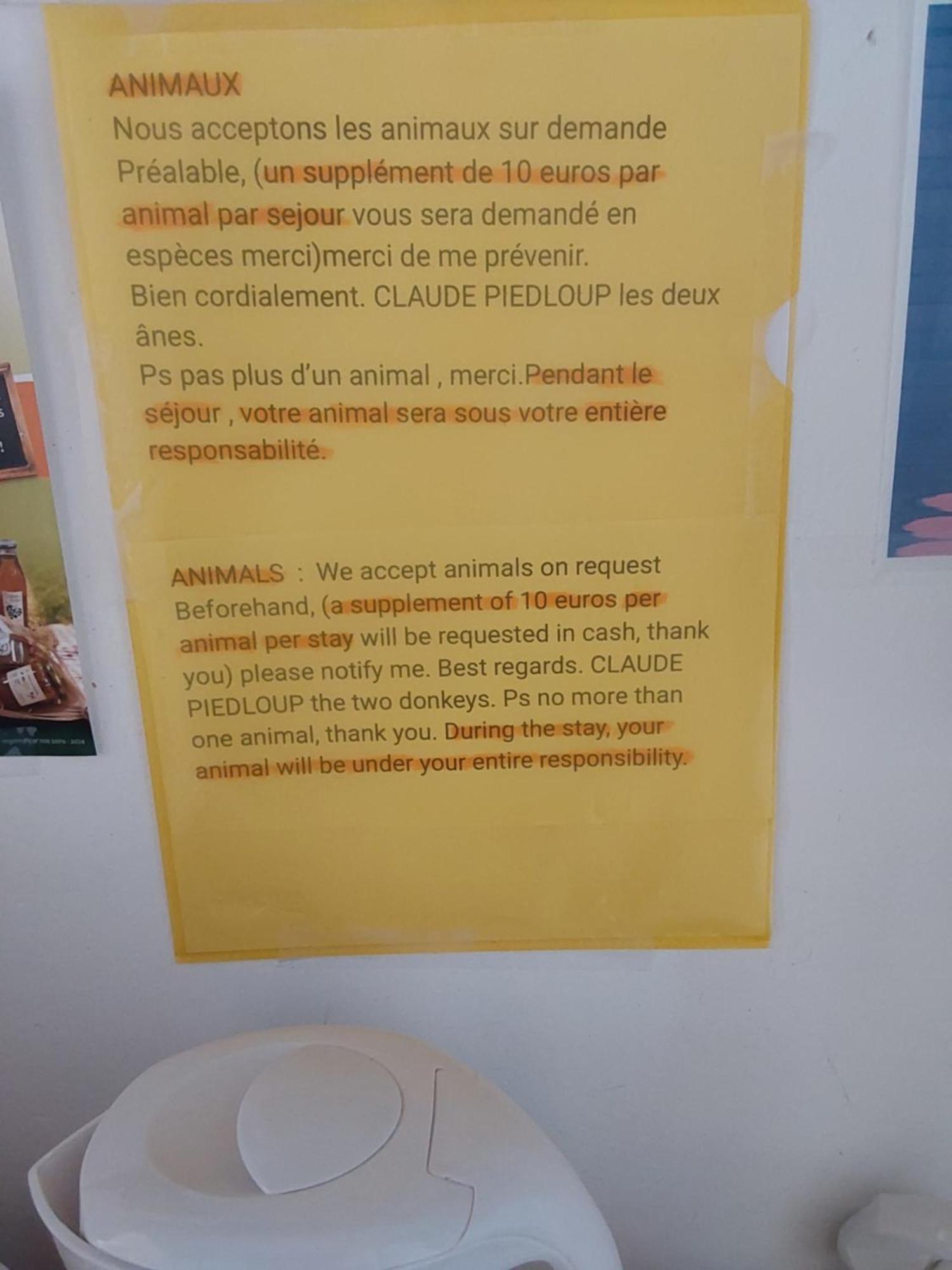 Les Deux Anes Bed and Breakfast Veuves Eksteriør billede